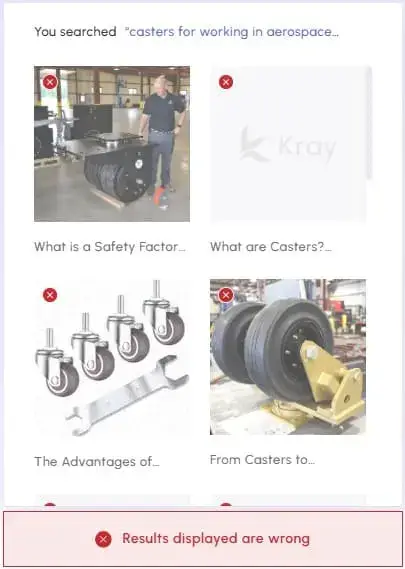 Keyword search returning blog posts for an aerospace casters query